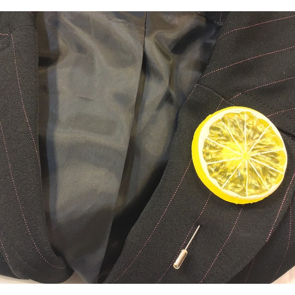 #125 Lemon Slice Coat Pin
